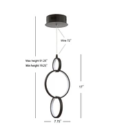 Jonathan Y Loop Adjustable Integrated Led Metal Ring Pendant