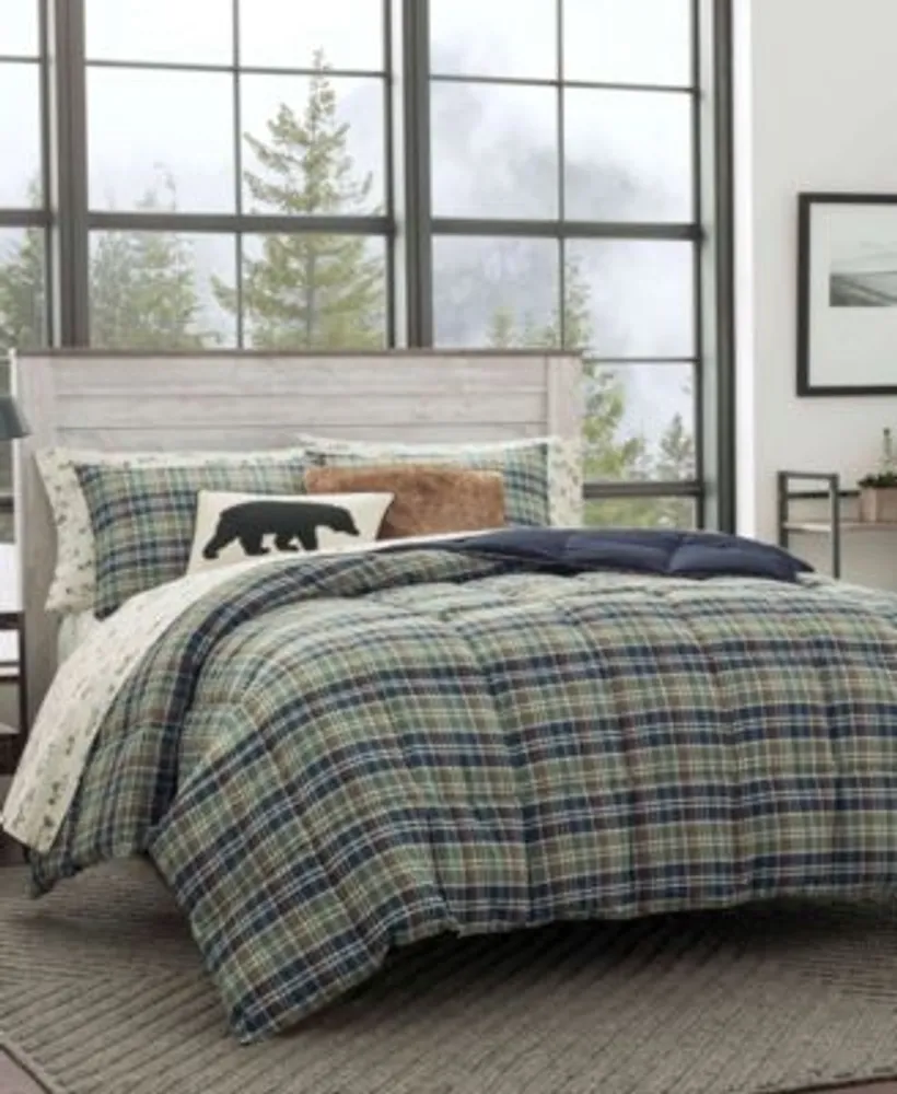 Eddie Bauer Rugged Plaid Microsuede Reversible Comforter Sets