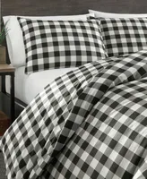 Eddie Bauer Mountain Plaid Cotton Reversible Piece Duvet Cover Set