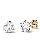 Moissanite Martini Stud Earrings (3 ct. t.w. Diamond Equivalent) in 14k white or yellow gold