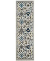 Safavieh Evoke EVK210 Ivory and Blue 2'2" x 7' Runner Area Rug