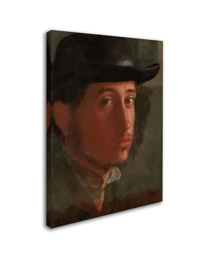 Degas 'Selfportrait' Canvas Art - 24" x 18" x 2"