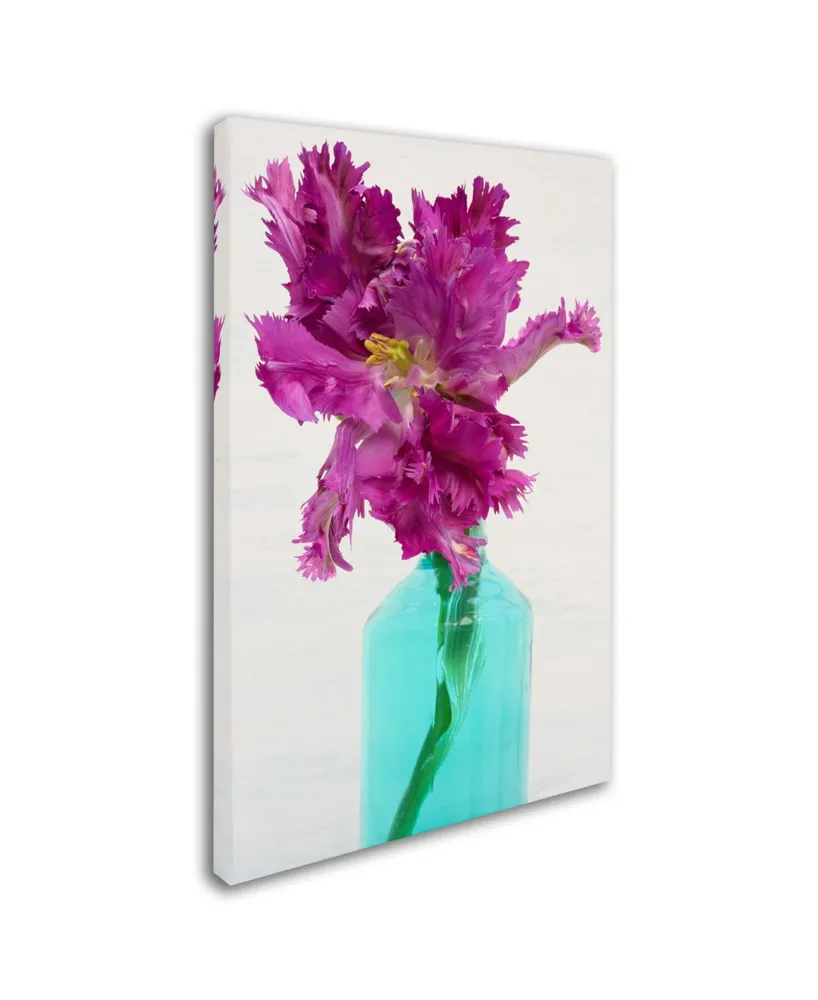 Cora Niele 'Purple Parrot Tulip' Canvas Art - 32" x 22" x 2"