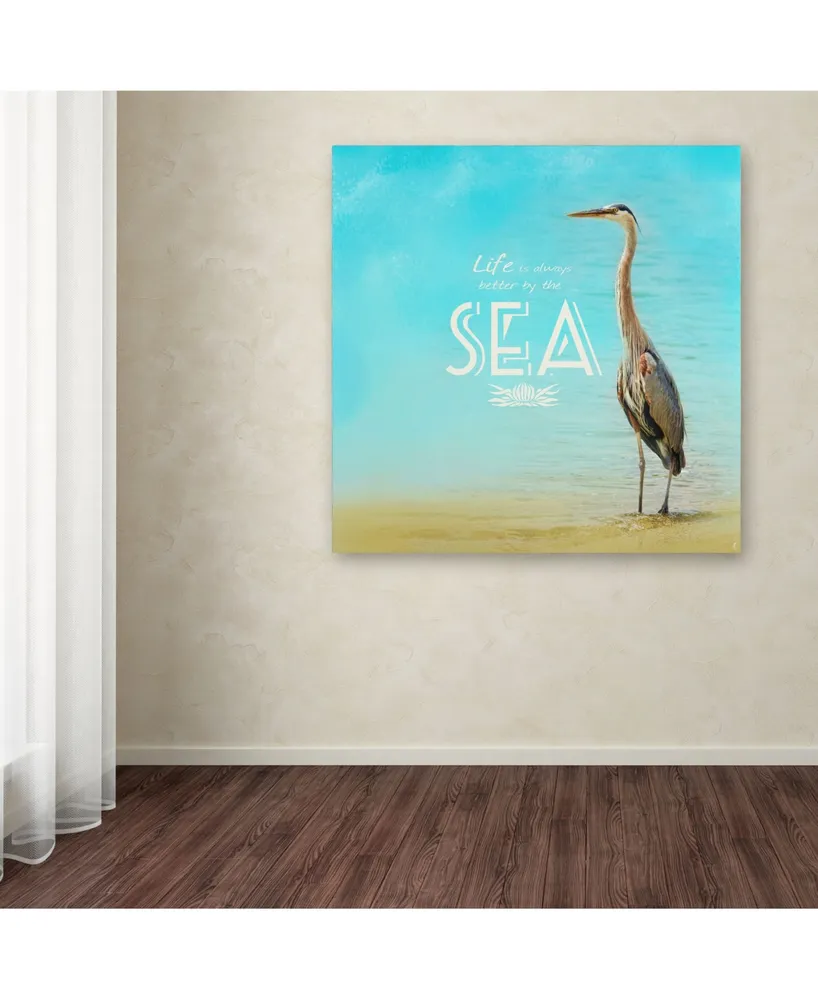 Jai Johnson 'Life Is Better By The Sea' Canvas Art - 35" x 35" x 2"