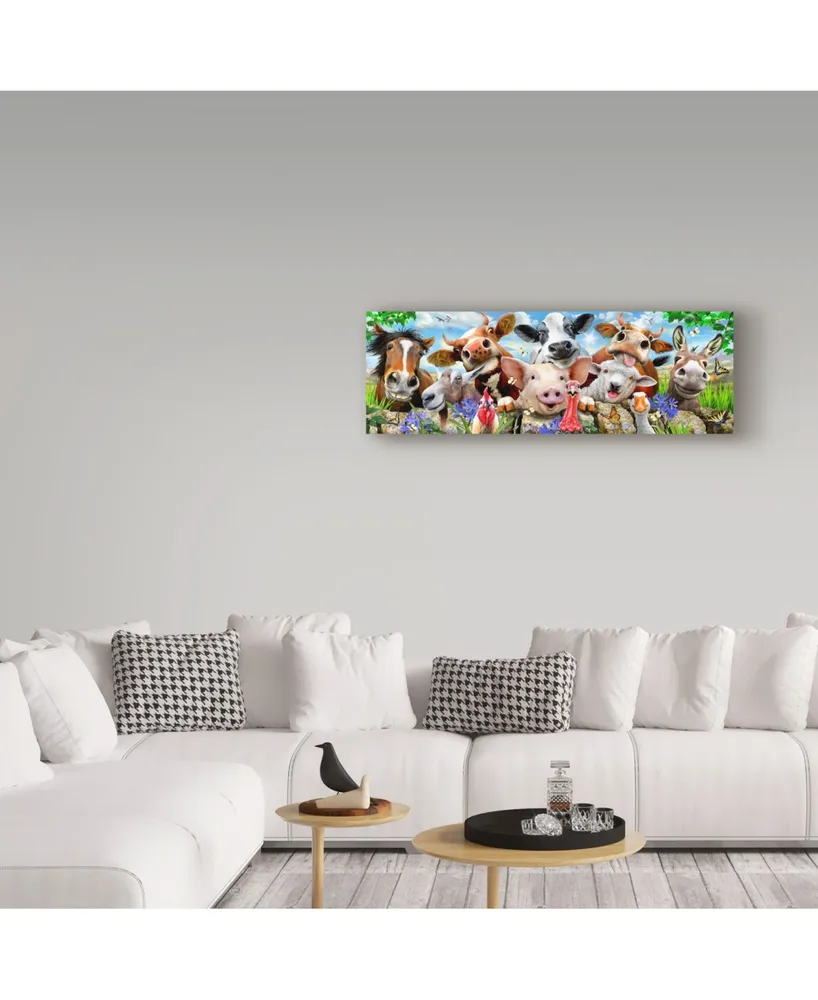 Howard Robinson 'Goofy Farm Portrait' Canvas Art - 24" x 8" x 2"