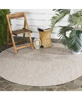 Safavieh Courtyard CY8520 Beige 6'7" x 6'7" Sisal Weave Round Outdoor Area Rug