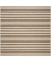 Safavieh Courtyard CY6062 Brown and Bone 7'10" x 7'10" Square Outdoor Area Rug