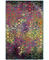 Safavieh Cherokee CHR917 Light Blue and Fuchsia 4' x 6' Area Rug