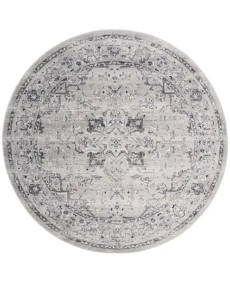 Safavieh Charleston CHL411 Gray and Dark Gray 6'7" x 6'7" Round Area Rug