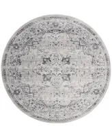 Safavieh Charleston CHL411 Gray and Dark Gray 6'7" x 6'7" Round Area Rug