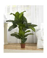 Nearly Natural 5' Dieffenbachia Silk Plant - Real Touch