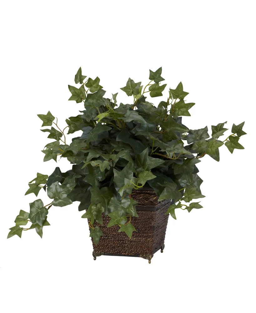 Nearly Natural Puff Ivy Artificial Plant in Stone Planter