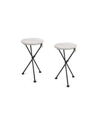 Los Feliz Outdoor Portable Foldable Side Tables (Set of 2)