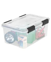Iris 19qt Weatherpro Airtight Plastic Storage Bin with Lid and Seal and Secure Latching Buckles