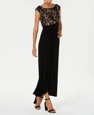 Connected Petite Embroidered Gown