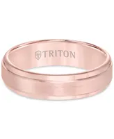 Satin Comfort-Fit Band Rose or Yellow Tungsten Carbide (6mm)