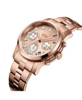 Jbw Women's Alessandra Diamond (1/5 ct.t.w.) 18K Rose Gold Plated Stainless Steel Watch