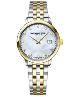 Raymond Weil Women's Swiss Toccata Diamond-Accent Two-Tone Stainless Steel Bracelet Watch 29mm