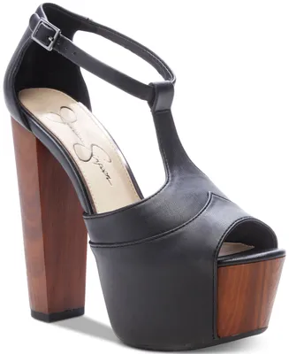 Jessica Simpson Women's Dany T-Strap Platform High-Heel Sandals