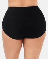 Swim Solutions Plus Mid-Rise Tummy-Control Bottoms