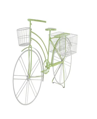 Rosemary Lane Eclectic Tin Bicycle Plant Stand