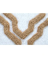 Saffron Fabs Quatrefoil Non-Skid Cotton Bath Rug, 24" x 36"