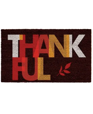 Home & More Thankful Coir/Vinyl Doormat, 17" x 29"