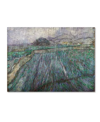 Van Gogh 'Rain' Canvas Art - 47" x 35" x 2"