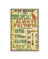 Jean Plout 'Cat Rules' Canvas Art - 24" x 16" x 2"