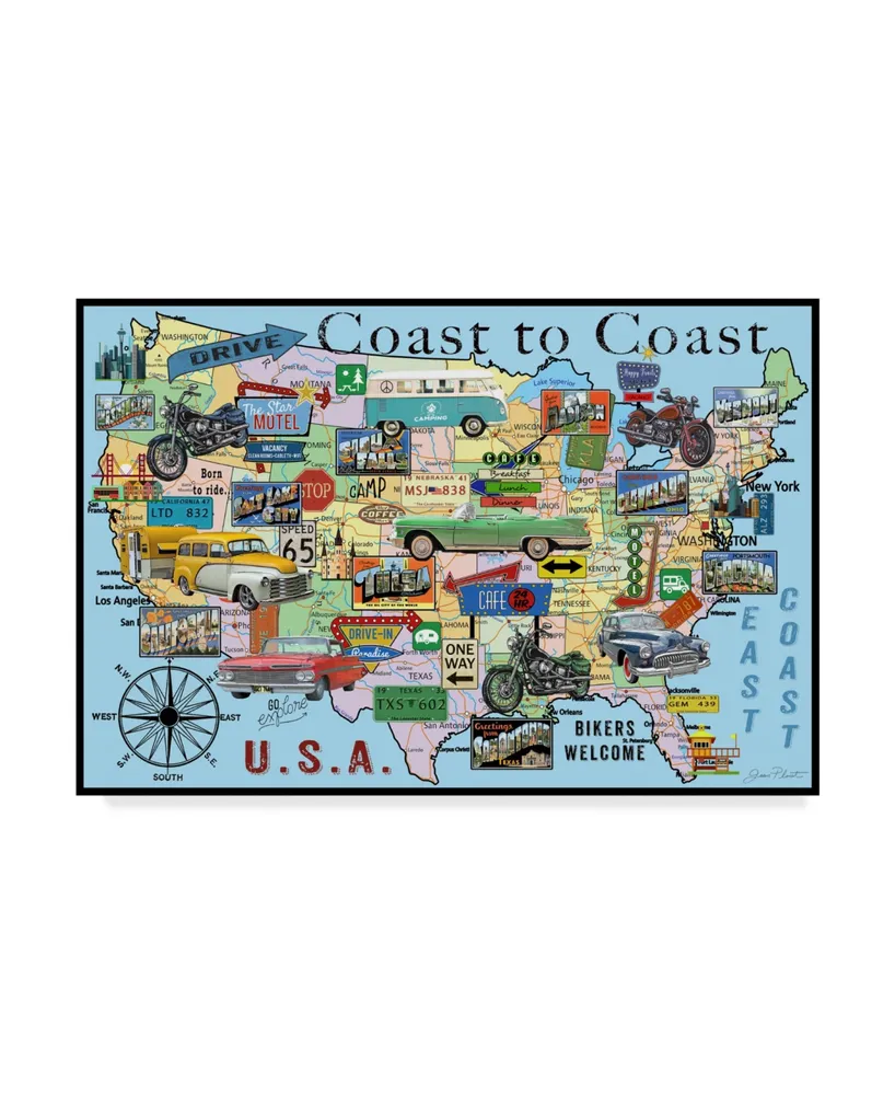 Jean Plout 'Classic Coast To Coast' Canvas Art - 24" x 16" x 2"