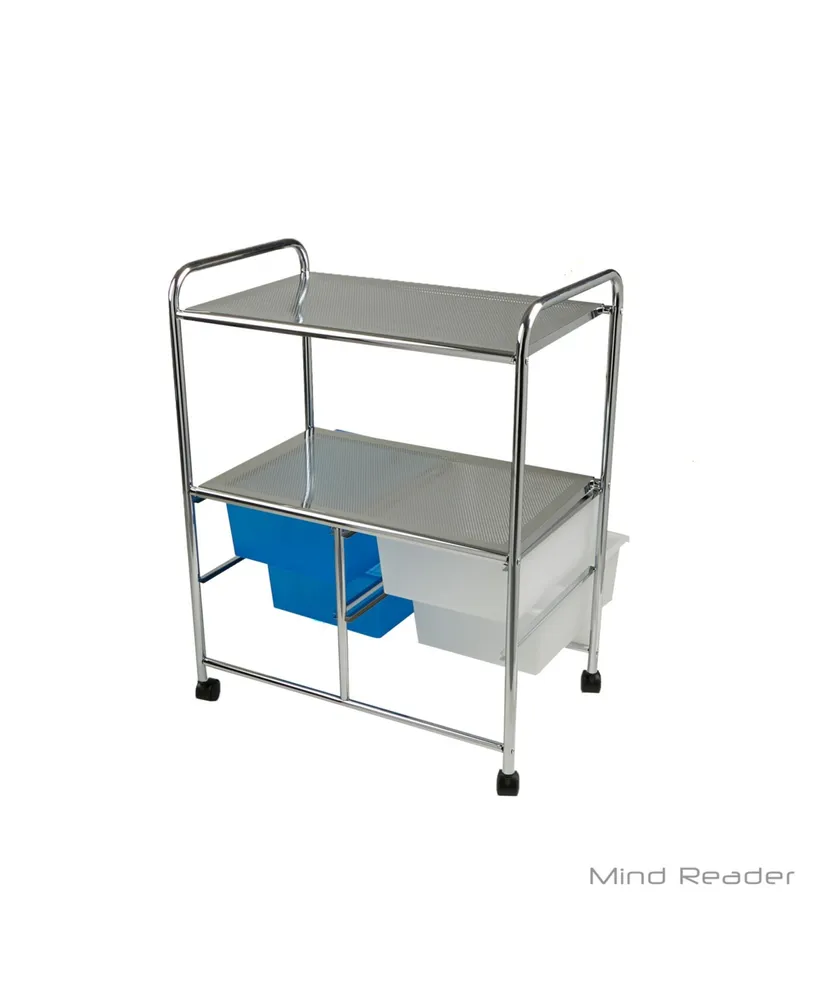 Mind Reader All Purpose Utility Cart with Handles and 4 Storage Drawers