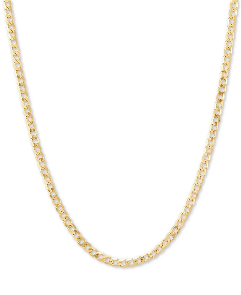 Italian Gold Fine Curb Link 18" Chain Necklace in 14k Gold