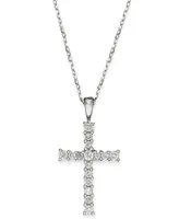 Diamond Cross Pendant Necklace in 14k Gold (1/4 ct. t.w.)