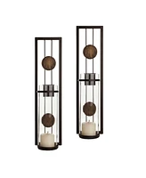 Danya B. Set of Two Contemporary Metal Wall Sconces