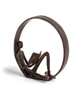 Danya B. Encircled Reader Iron Sculpture