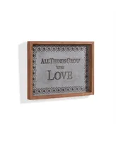 Danya B. "All Things Grow with Love" Framed Metal Art