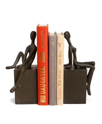 Danya B. Bookend Set with Man and Woman Sitting on a Block