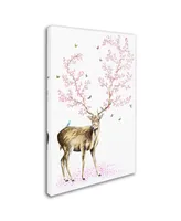 Michelle Faber 'Cherry Blossom Deer' Canvas Art - 32" x 22" x 2"