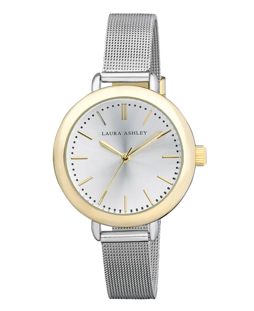 MorningSave: Laura Ashley Women's 26mm Slim Mop Dial Vegan Leather Strap  Watch