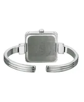 Laura AshleySilver Skinny Bangle Square Watch