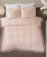 Madison Park Laetitia Medallion Fringe 3-Pc. Quilt Set