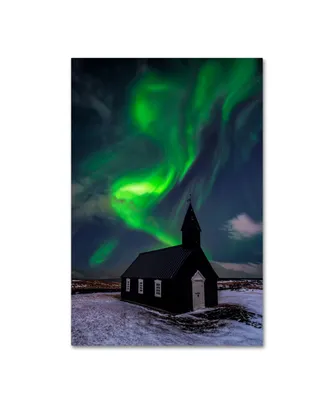 David Martin Castan 'Church And Sky' Canvas Art - 19" x 12" x 2"