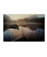 Willy Marthinussen 'In The Misty Morning' Canvas Art - 19" x 12" x 2"