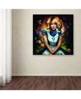 JoJoesArt 'Alice in Wonderland' Canvas Art - 14" x 14" x 2"
