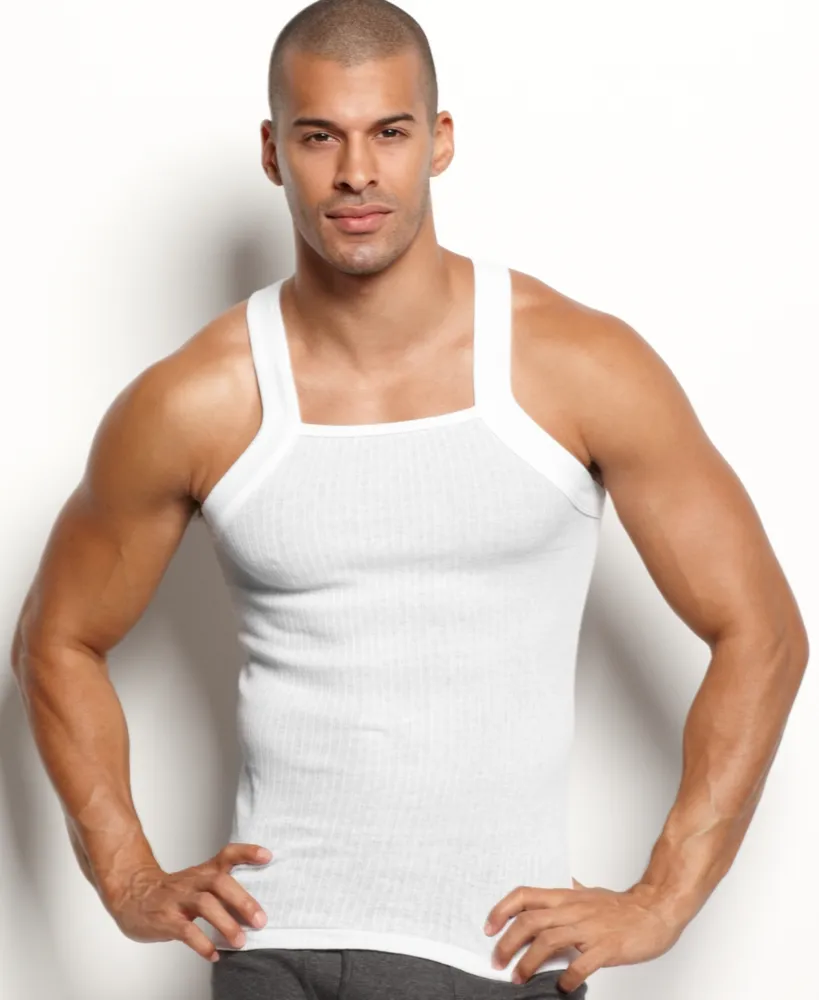 2(x)ist Men's Essential 2 Pack Square-Cut Tank