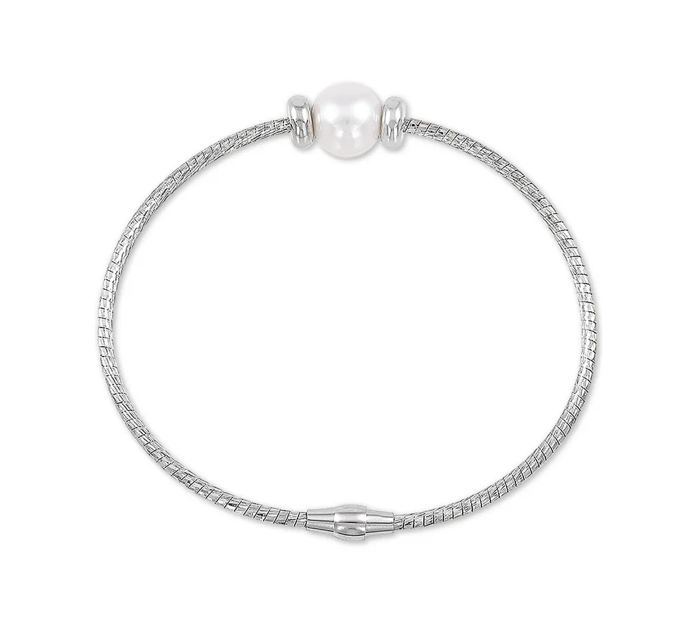 Honora Cultured Freshwater Pearl (8-9mm) Bangle Bracelet in Sterling Silver