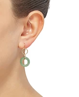 Jade Multi-Ring Drop Earrings in 10k Gold