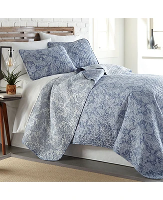 Southshore Fine Linens Boho Paisley Lightweight Reversible Quilt and Sham Set