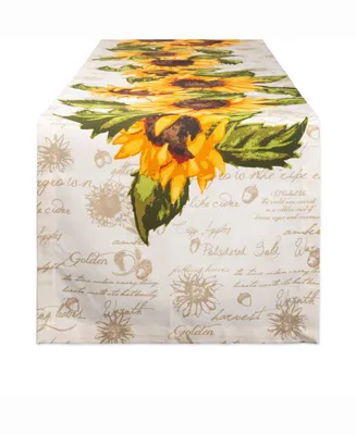 Rustic Sunflowers Printed Table Runner 14" X 72"