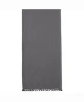 Solid Gray Heavyweight Fringed Table Runner 14" X 72"